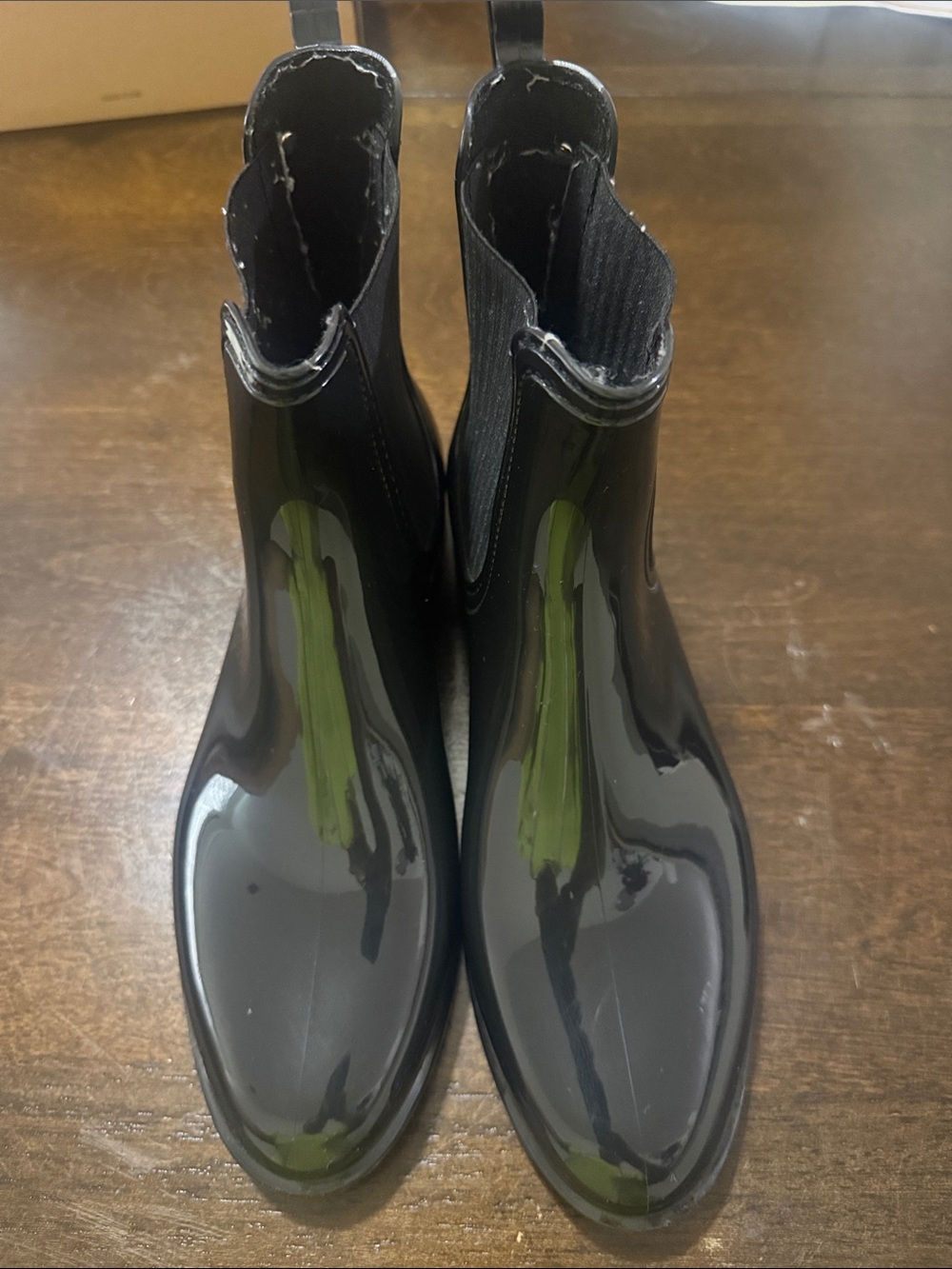 Glossy Black Rain  Boots made in Spain